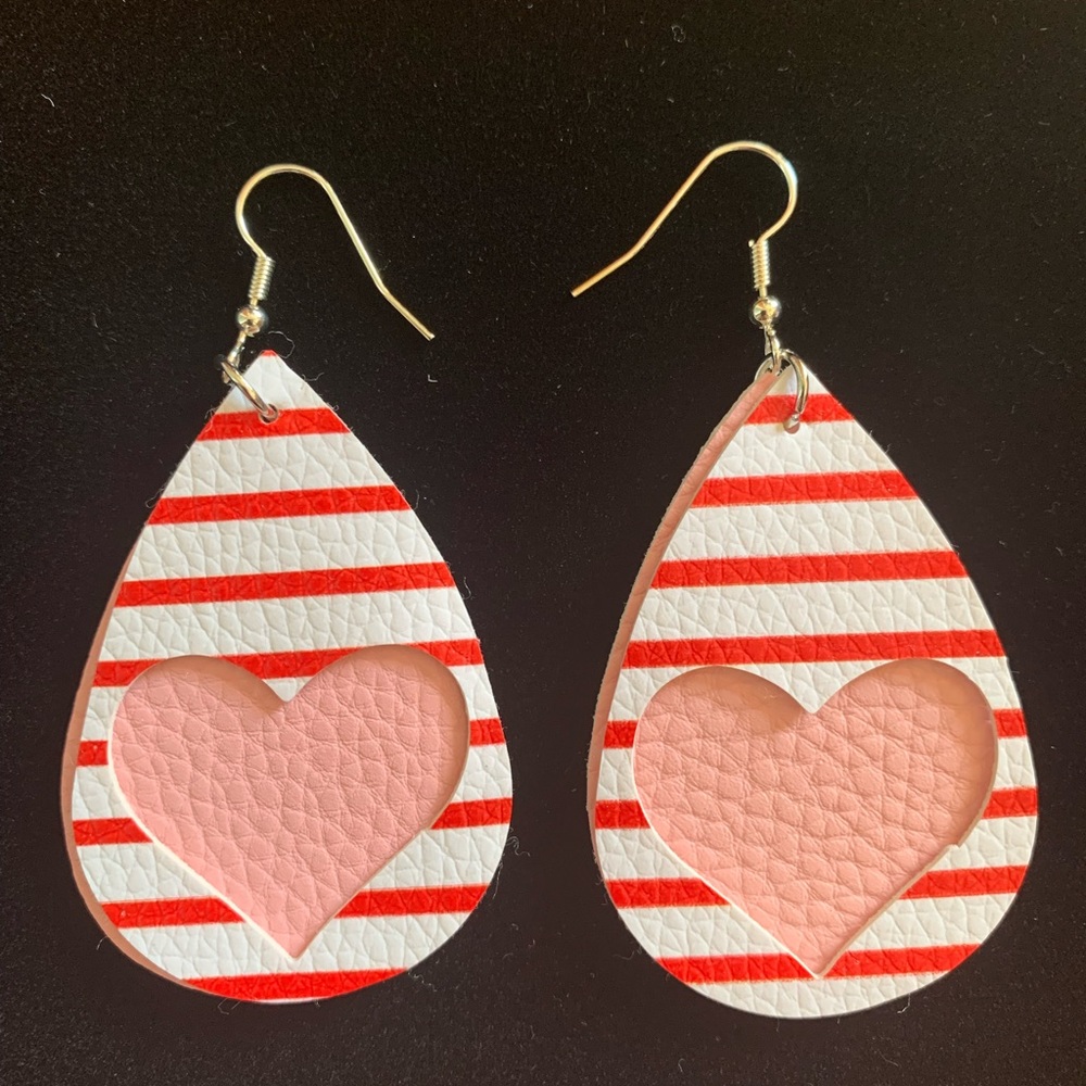 Valentine’s heart earrings